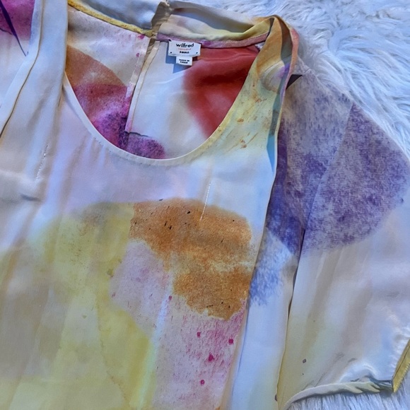 Wilfred | Aritizia Silk Watercolor Sheath Dress - Picture 5 of 11